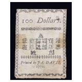 1780 North Carolina $100 Revolutionary War Currency