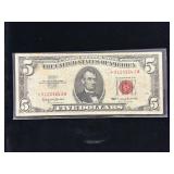 Series 1963 Star $5 U.S. Note- Red Seal