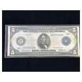 Series 1914 $5 Federal Reserve Note- Large Note