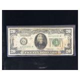Series 1928B Star $20 Federal Reserve Note