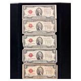 Series 1928F $2 U.S. Notes- Red Seal