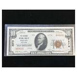 Series 1929 $10 National Currency The Federal Reserve Bank of Olean, New York