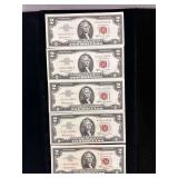Series 1963A $2 U.S. Notes- Red Seal