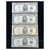 Series 1953, 1953A and 1953B $5 Silver Certificates