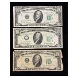 Series 1950, 1950A and 1950B $10 Federal Reserve Notes