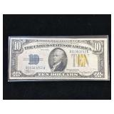 Series 1934A $10 Silver Certificate North Africa