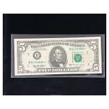 Series 1995 Star $5 Federal Reserve Note