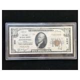 Series 1929 $10 National Currency The First National Bank of Jeffersonville, Indiana