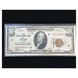 Series 1929 $10 National Currency The Federal Reserve Bank of Chicago, Illinois