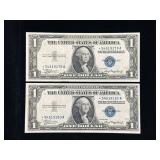 Series 1935A Star $1 Silver Certificates Blue Seal