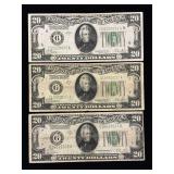 Series 1928A, 1928B $20 Federal Reserve Notes