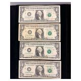 Series 1988A and 1993 $1 Web Federal Reserve Note