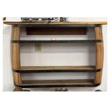 Vintage Whiskey Barrel Style Shelf