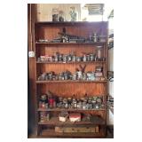 Wooden Shelf with Contents