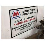 Marathon Pipe Line Aluminum Sign