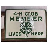 4-H Member Tin Sign