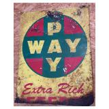 Vintage Pay Way "Extra Rich" Feeds Single Sided Sign