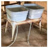 Double Wash Tub with Stand