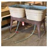 Double Wash Tub with Stand