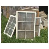 Vintage Wooden Framed Windows