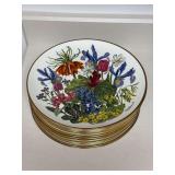 Franklin Porcelain Flowers of the Year Plate Set