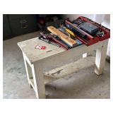 Workbench With Assorted Hand Tools