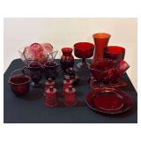 Ruby Red Glass Tableware Collection