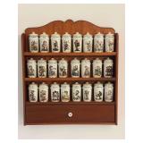 The Danbury Mint Hummel Spice Canister Set with Wooden Rack