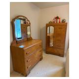 Art Deco Waterfall Dresser and Wardrobe Set