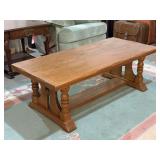 Tomlinson Oak Coffee Table and Floral Rug