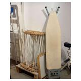Ironing Board and Set of Wood Drying Racks