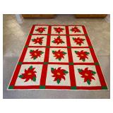 Handmade Poinsettia Quilt