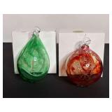 Zimmerman Art Glass Corydon Christmas Ornaments