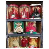 Mattel Holiday Barbie Dolls Collection, 9 in Boxes