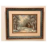 Two Framed Winter Landscape Paintings by Seymore and Engy Walker