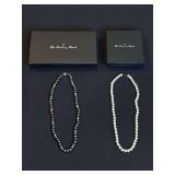 Danbury Mint Pearl and Crystal Necklace Set