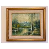 Framed Signed Landscape Oil Painting