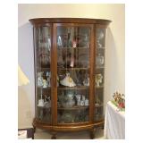 Oak Bow Front China Cabinet