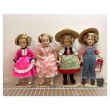 Four Shirley Temple Collector Dolls