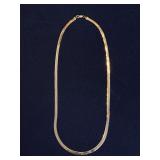 14K Gold Herringbone Chain Necklace
