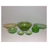Green Depression Glass Collection