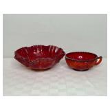 Imperial Glass Company Slag Glass Bowls
