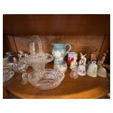 Glassware, Ceramic Figurines, Decorative Bells