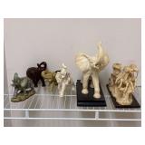 Elephant and Chariot Figurines Collection