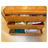 Contents of Dresser: Vintage Textiles