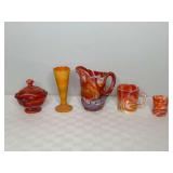 Imperial Glass Company Slag Glass With Vase
