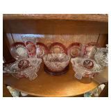 Ruby-Flash and Clear Glass Collection