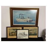 Steamboat Print and Art Collection, 4 Pieces