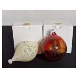 Zimmerman Art Glass Corydon Christmas Ornaments