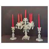 Candelabra And Candle Holder Set